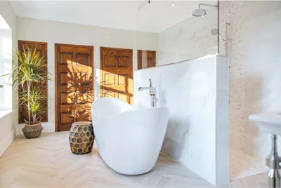 Kingswell House Bathroom With Bath And Walk In Shower