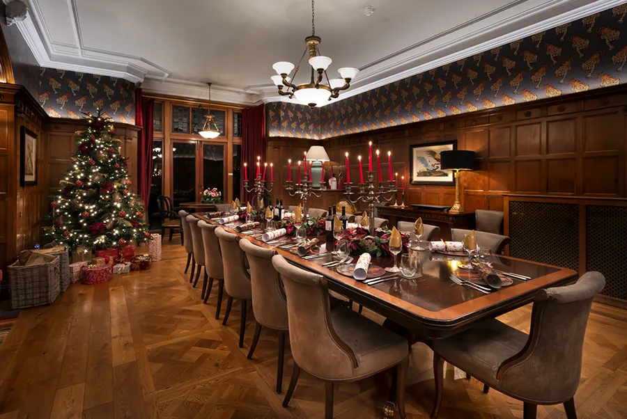 Keswick Country Manor Dining Room At Christmas 1