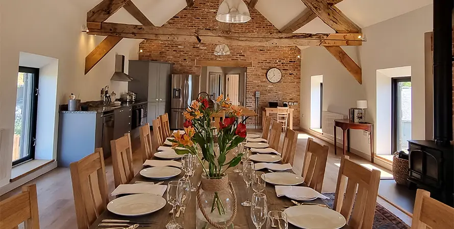 The Retreat Barn Dining Area
