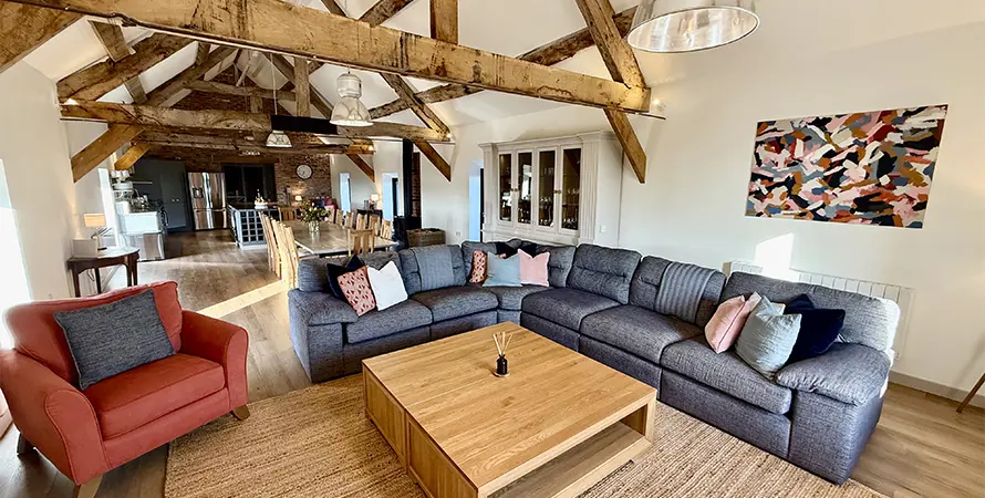 The Retreat Barn Living Area