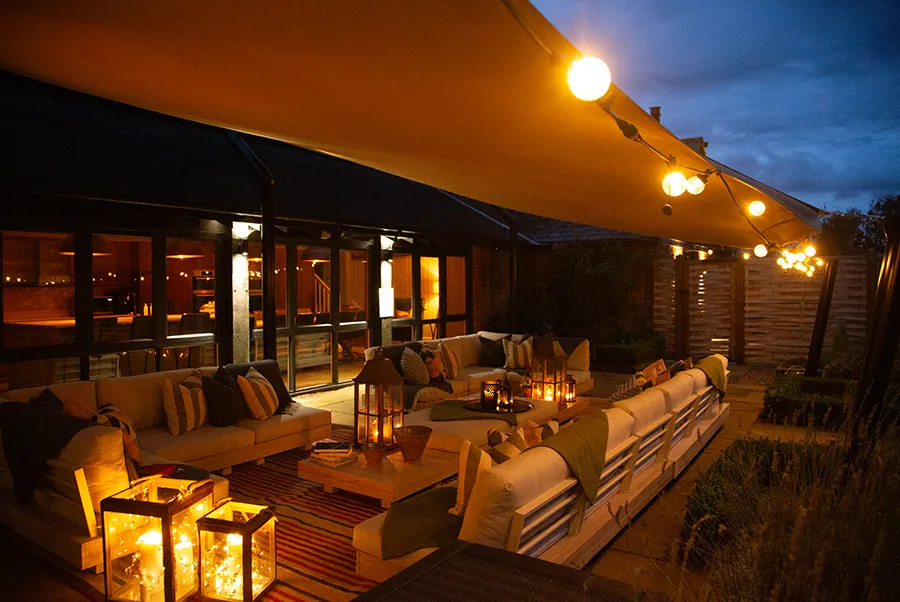 Brookmoor Barn Terrace At Night 1