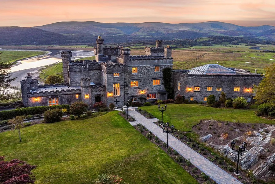 Pengarth Castle Exterior At Sunset 2