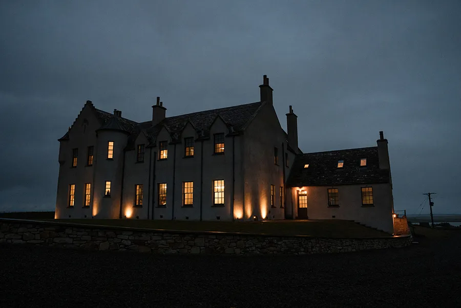Highlands House Exterior At Night