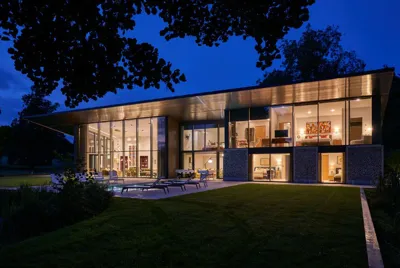 Chalkstream Retreat Exterior At Night 1